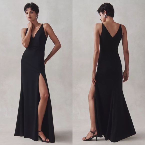 Anthropologie Dresses & Skirts - New Anthropologie BHLDN Stella Sleeveless V-Neck Stretch Crepe Maxi Dress